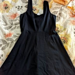 JCrew simple a line black dress knee length